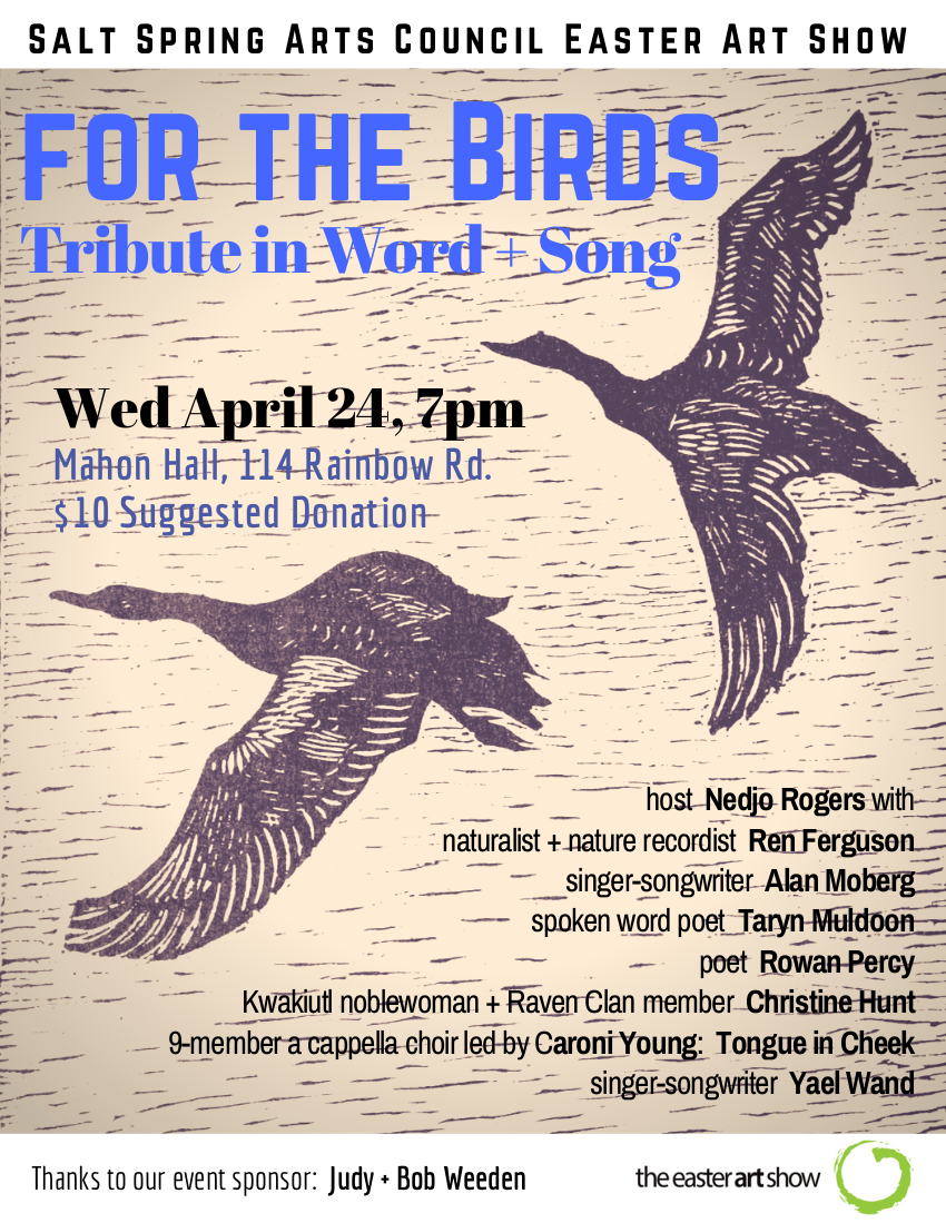 Poster for For the Birds event.